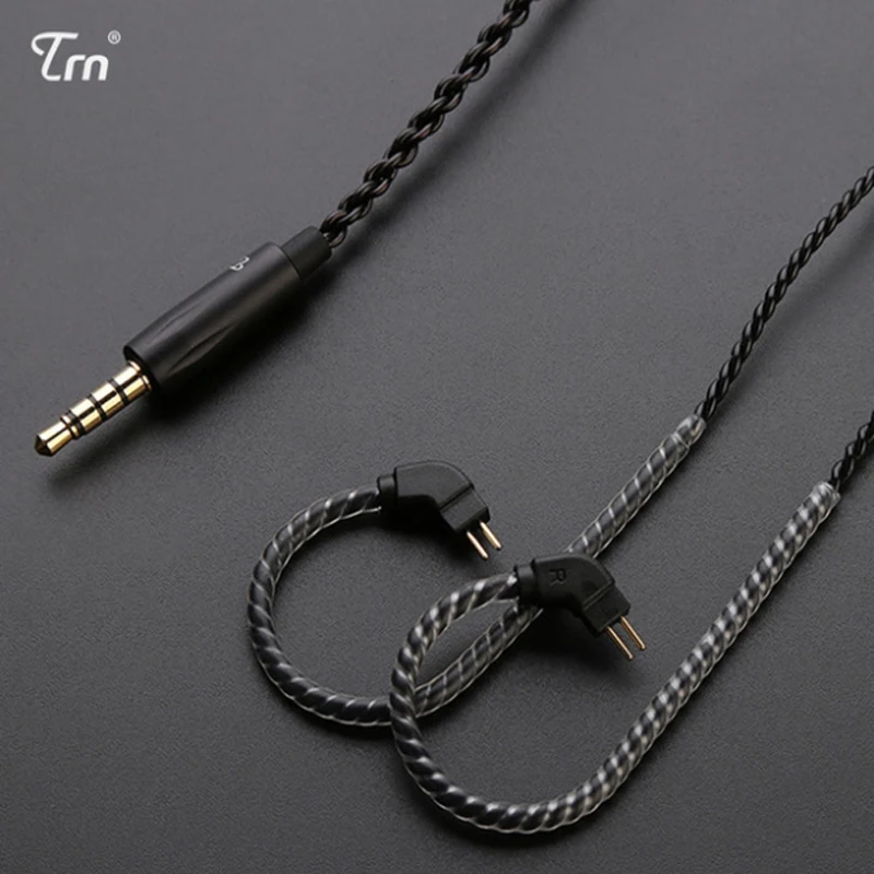 

earphone accessories Replacement Earphone Cable 2Pin 0.75mm Upgraded Cable Use For TRN V10 TRN V20 KZ ZS6 ZST ZSR ZS10 Universal