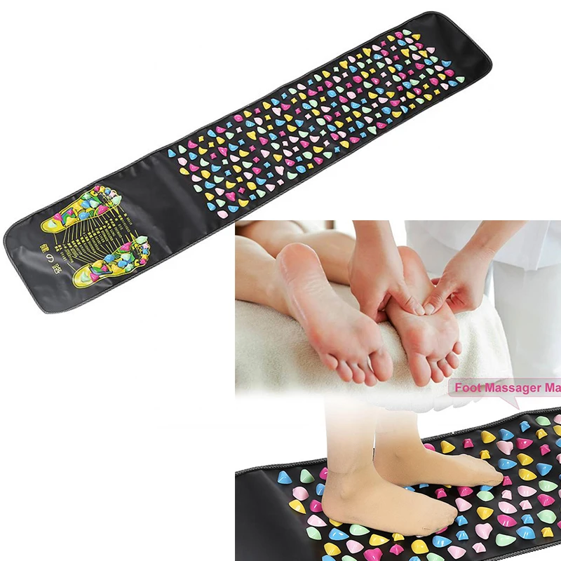 Reflexology Leg Stone Foot Acupoints Massage Mat Pain Relief Feet Walk Relax Massager Health Foot Care Muscle Stimulation Pad