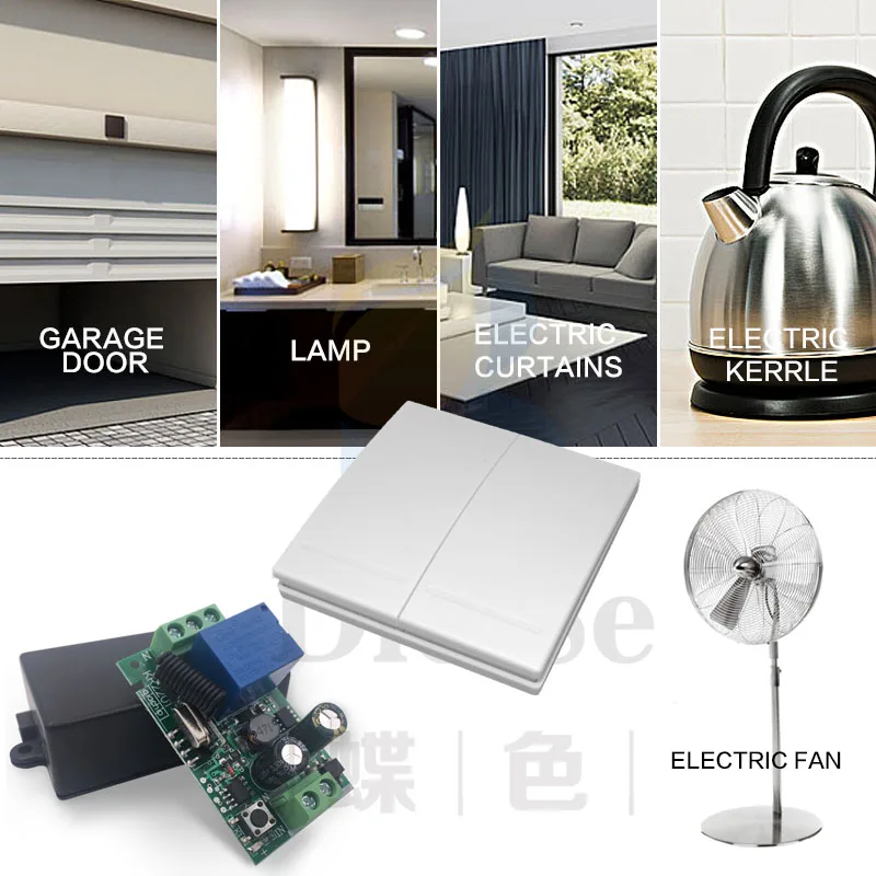 86 Wall Panel 433MHz Universal Remote Controls RF Transmitter AC100V 220V 1 Channel For Home Living Room Bedroom Corridor 86 Wall Panel 433MHz Universal Remote Controls RF Transmitter AC100V 220V 1 Channel For Home Living Room Bedroom Corridor
