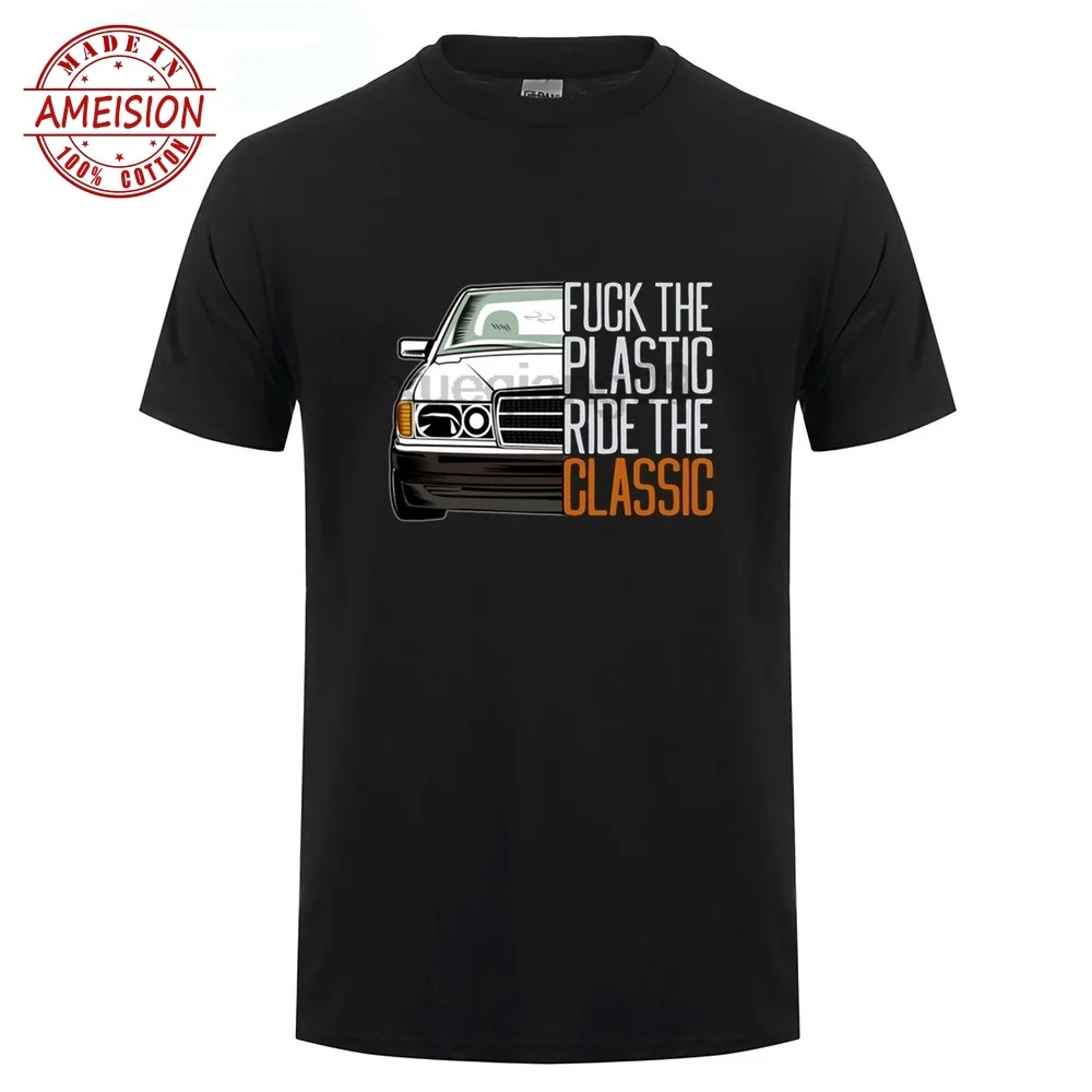 

New Summer Hot print men clothes 2019 W124 FTP Stile Mercedes Magliette degli uomini Graphic men t shirt print hip hop t-shirt