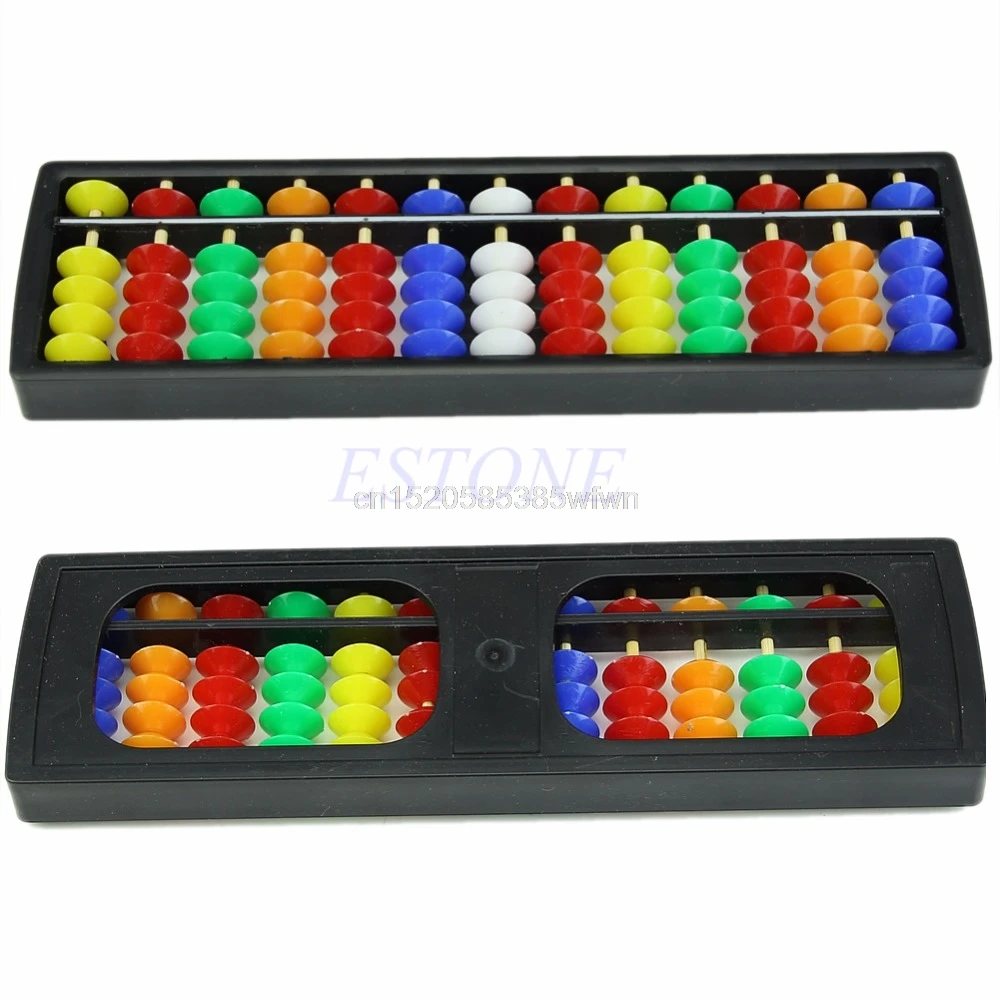Portable Arithmetic Soroban Colorful Beads Mathematics Calculate Chinese Abacus HC6U Drop shipping