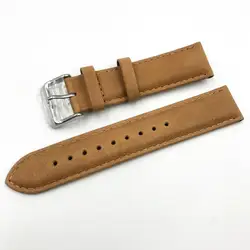 Модные Для мужчин часы группа коричневый ремень из натуральной кожи 20-20 мм наручные часы Группа с Нержавеющая сталь пряжка