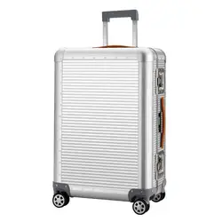LeTrend 100% Алюминий-магниевого сплава Скалка багажа Спиннер дорожная сумка для мужчин чемодан в деловом стиле колеса 20 дюймов тележка для