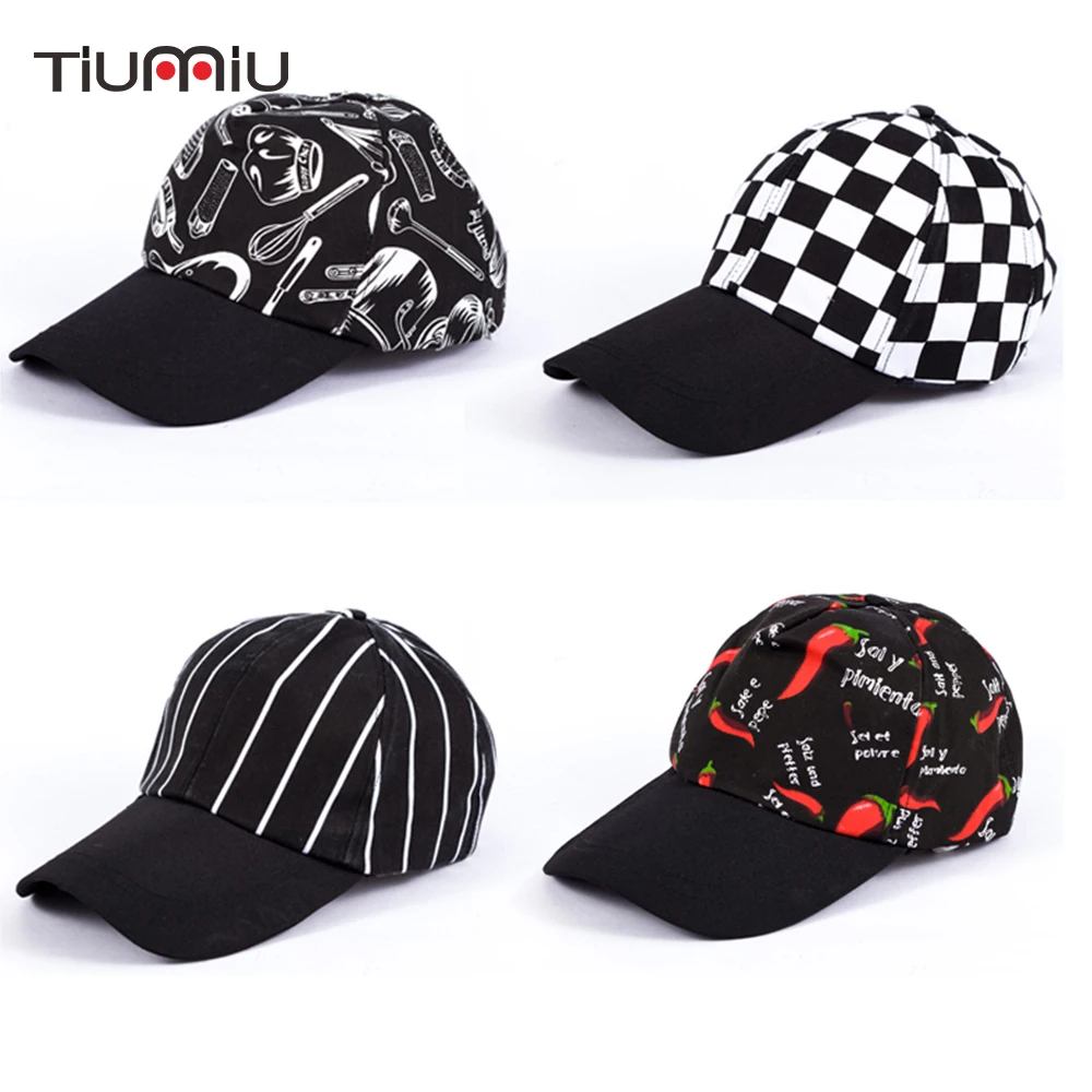 

2018 New Chef Waiter Hats Food Service Hotel Restaurant Canteen Bakery Kitchen Work Wear Master Cook Fashion Baseball Cap