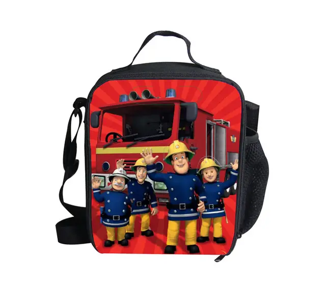 ELVISWORDS Fireman Sam Lunch Bags 2017 Hot Bolsa Termica Cool Cartoon