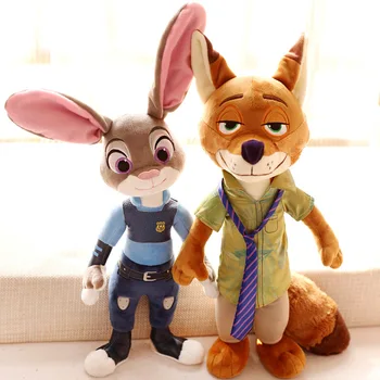 

Cartoon movie Zootopia Judy rabbit bunny Nick fox delicate plush doll creative romantic children kids boy stuffed toy gift 1pc