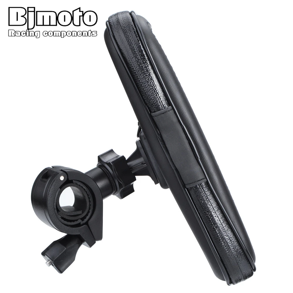 

BJMOTO For 5.5-6.2 inch Screen Motorcycle Adjustable Mirror Mount GPS Mobile Cell Phone Holder USB Charger For KTM Honda Yamaha