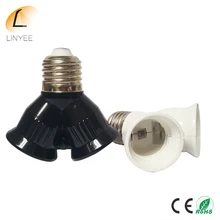 Высокое качество E27 до 2xE27 лампа гнездо база конвертер сплиттер адаптер конвертер розетка расширение база лампы преобразователь гнездо расширение