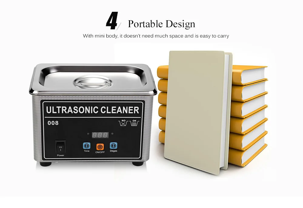 CJ - 008 0.7L Professional Ultrasonic Cleaner Machine Digital Timer for Home Use