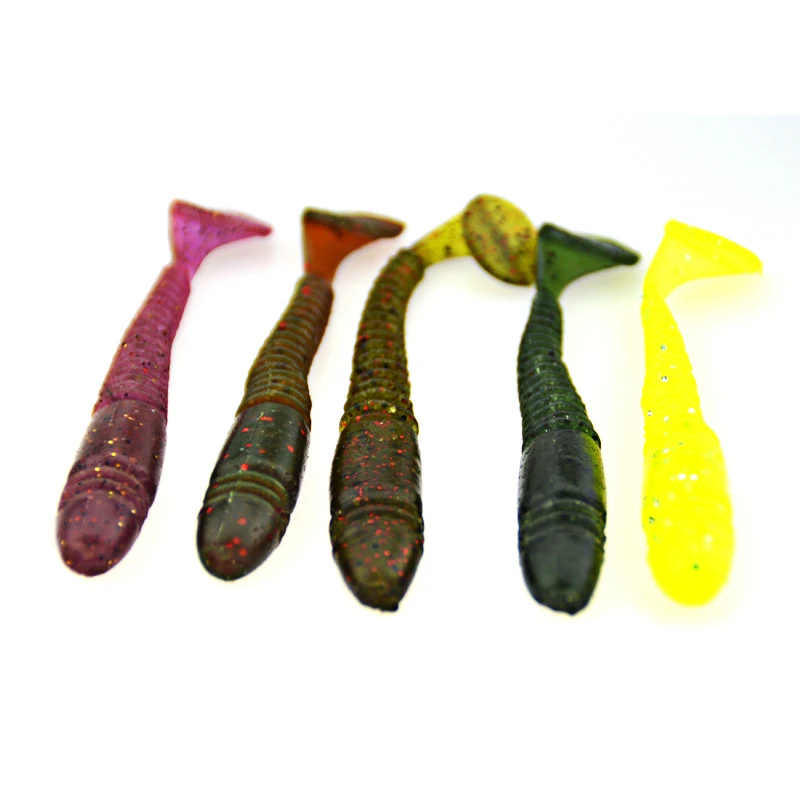 Worms Fishing Lure Silicone Lures Worm-shape Bait Soft Artificial Grub Bait Crankbaits Baits Tackle With Fishy Smell 75mm (11)