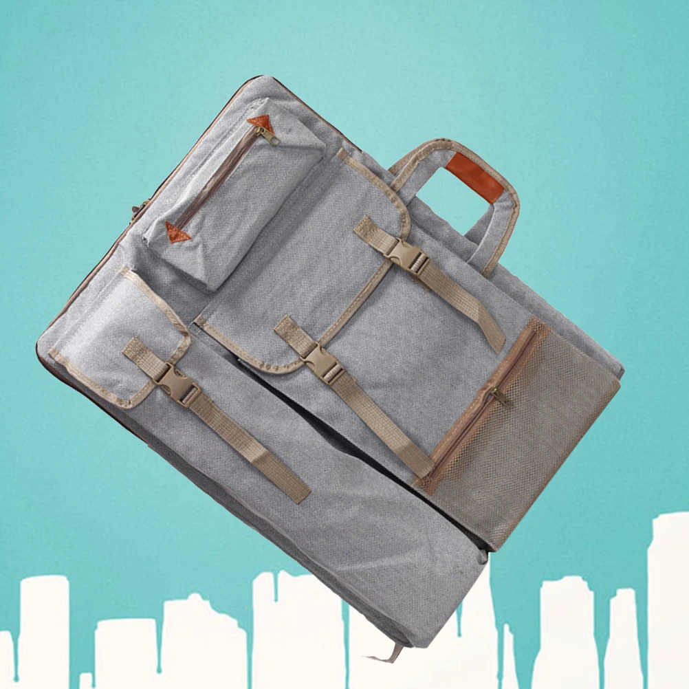 Art Portfolio Bag Case Backpack Drawing Board Shoulder Bag with Zipper Shoulder Straps for Artist Painter Students Artwork