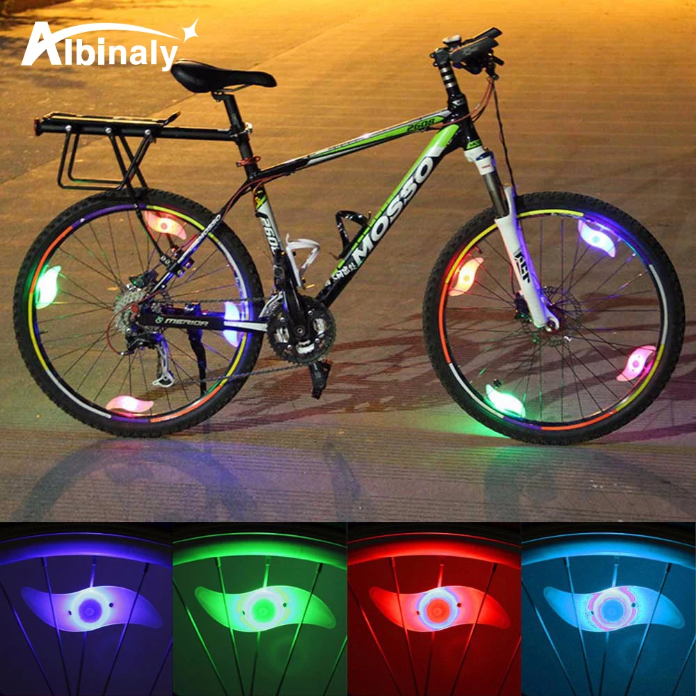 

Waterproof bicycle spoke light 3 lighting mode LED bike wheel light easy to install bicycle safety warning light With Battery