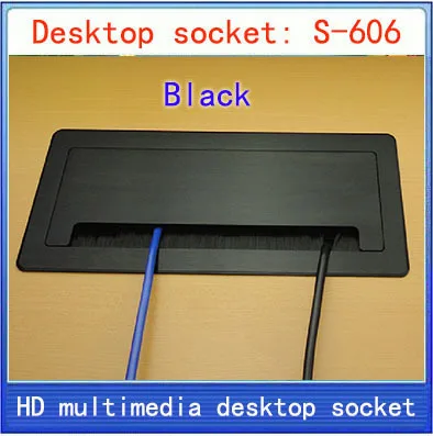 Настольная розетка/гнездо из алюминиевого сплава Видео Аудио HDMI USB RJ45 розетка для