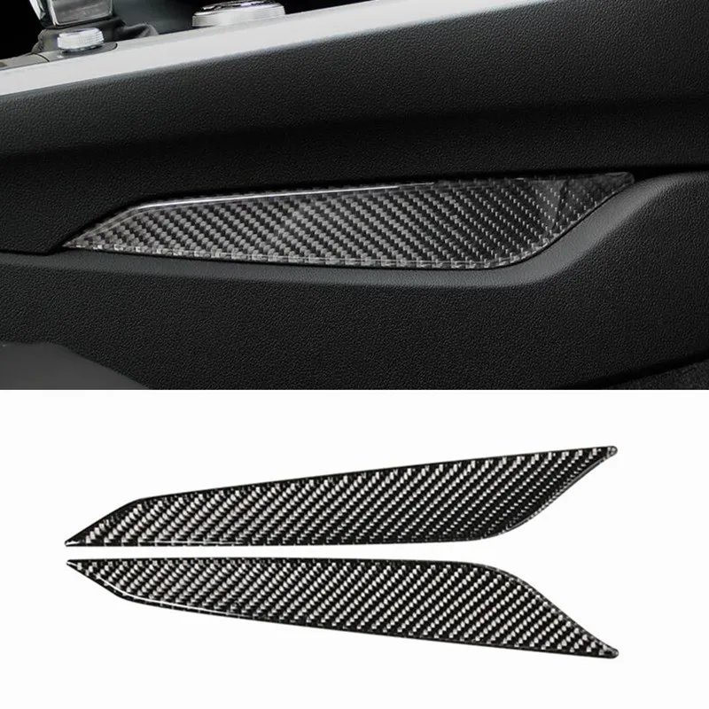 

Carbon Fiber Console Side Panel Decoration Frame Cover Car Styling Stickers Trim 2pcs For Audi A4 B9 2017-19 Auto Accessories
