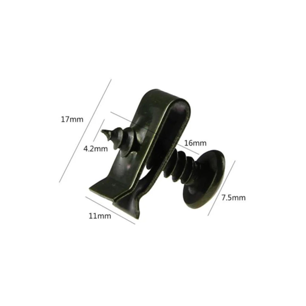 20 Pieces Black Iron Metal Fairing Bolts Fastener U-Type Clips & Screws Retainers Rivets for Car Truck Door Panel Bumper