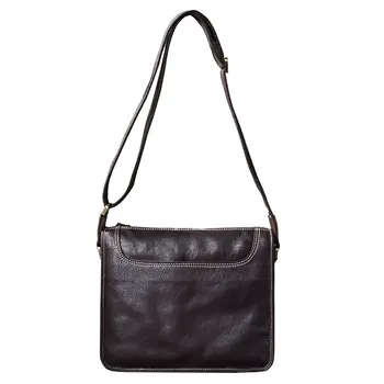 

New Retro Handmade Suede Genuine Leather Men's Messenger Bag Men's Crossbody Bags Ltrend One Shoulder Casual Vintage Soft Men