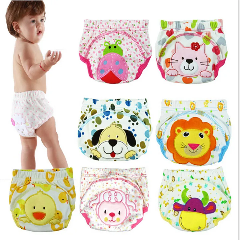 2 piece cotton font b baby b font washable cloth diaper reusable nappies LABS training font