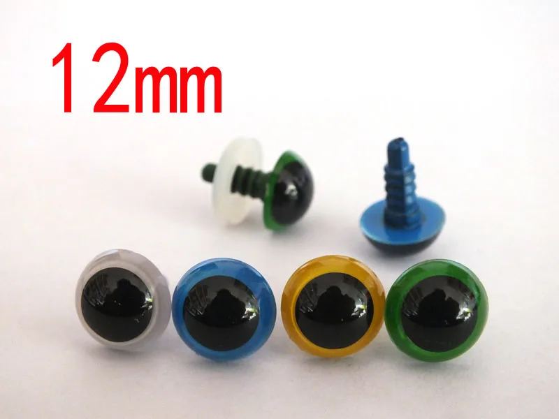 12mm Safety Eyes Plastic Eyes Animal Eyes Bear Eyes With Washers 4 colors