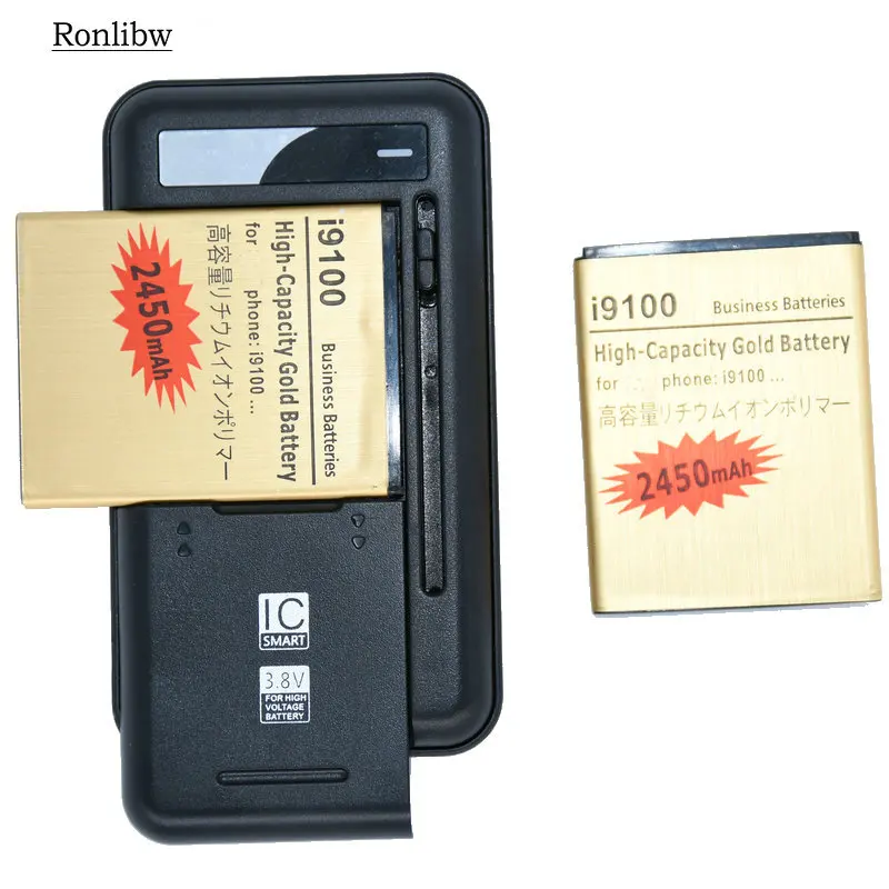 Ronlibw 2 шт EB-F1A2GBU запасная батарея + зарядное устройство для Samsung Galaxy S2 II I9100 9100 i9100g I9108