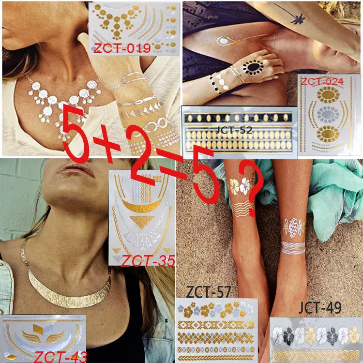 2017 Rushed New Design Bronzing Body Art Sexy Female Temporary