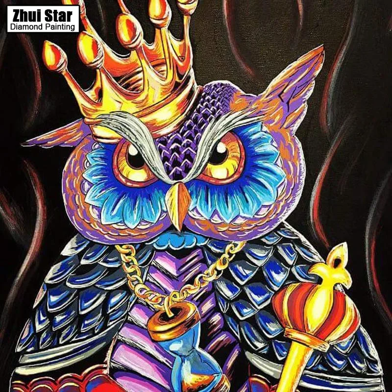 

5D diamond embroidery"Owl Queen"icons living room decoration diy diamond painting plant 3D diamond mosaic christmas gift