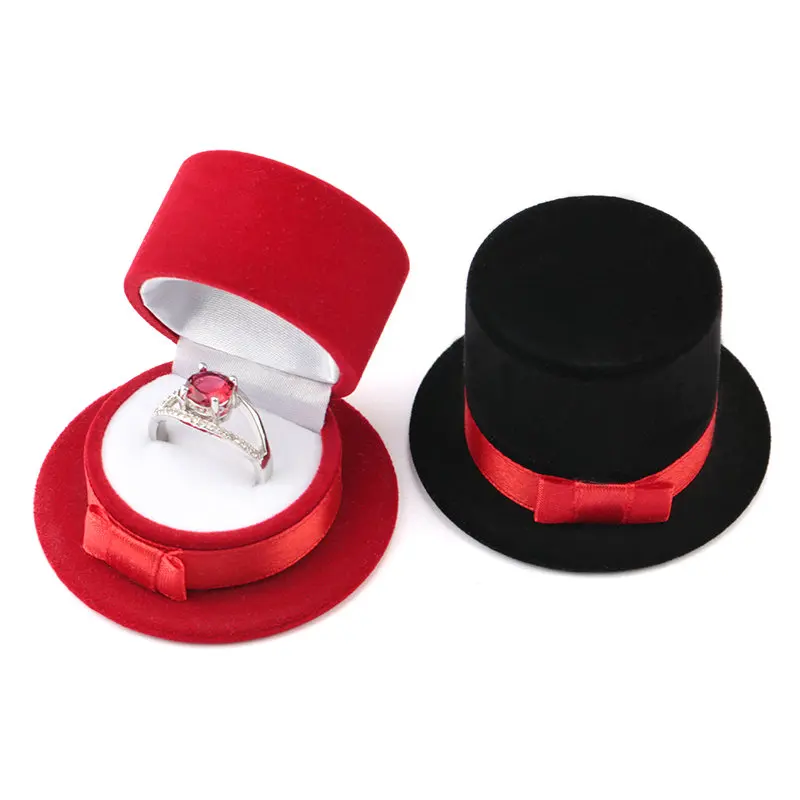 Novelty Top Hat Shaped Jewellery Ring Box Ideal for Christmas Gifts 