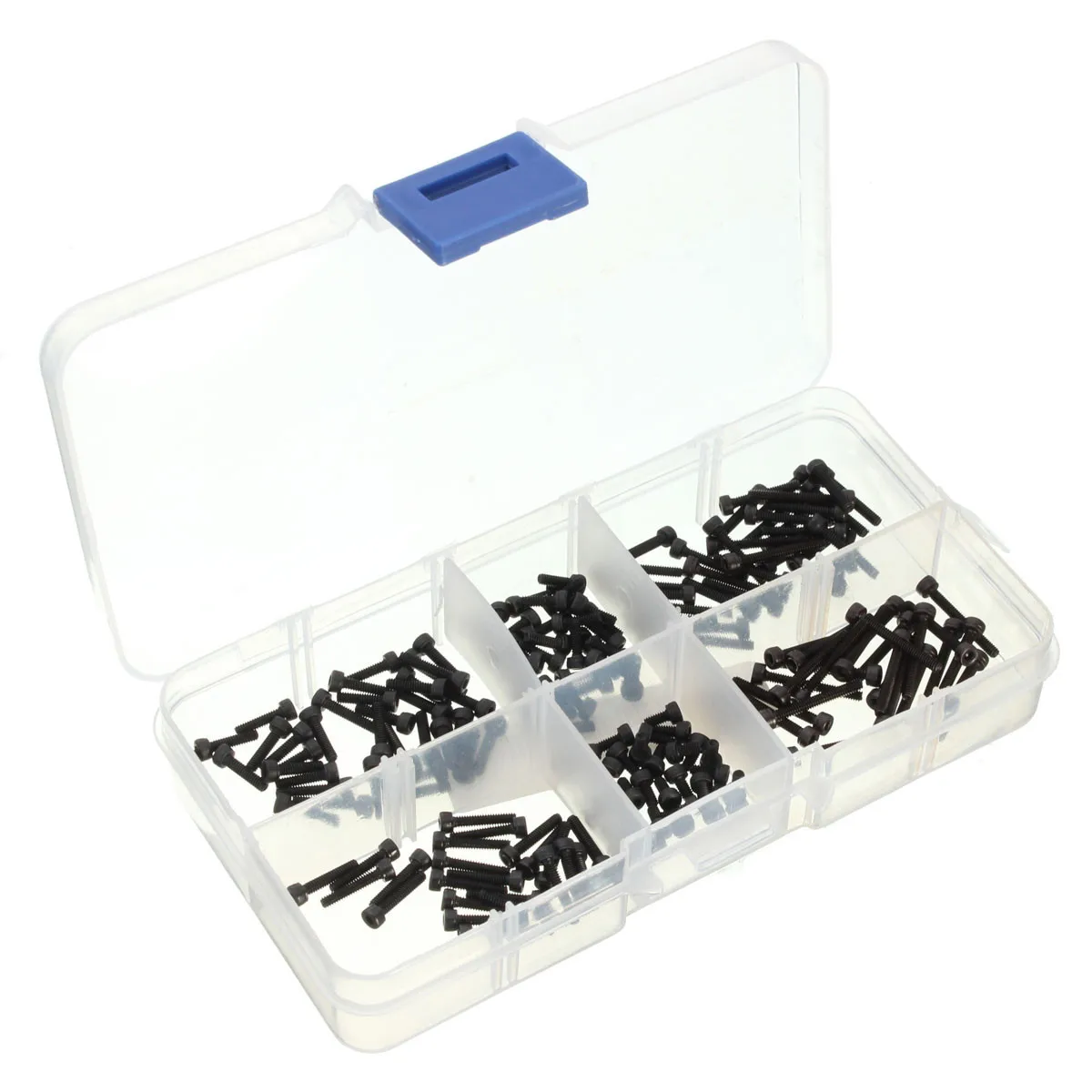 

180pcs/set M2CH2 M2 4-16mm Carbon Steel Allen Bolt Head Hexagon Hex Socket Cap Screw Metric Assortment Kit Fastener Hardware