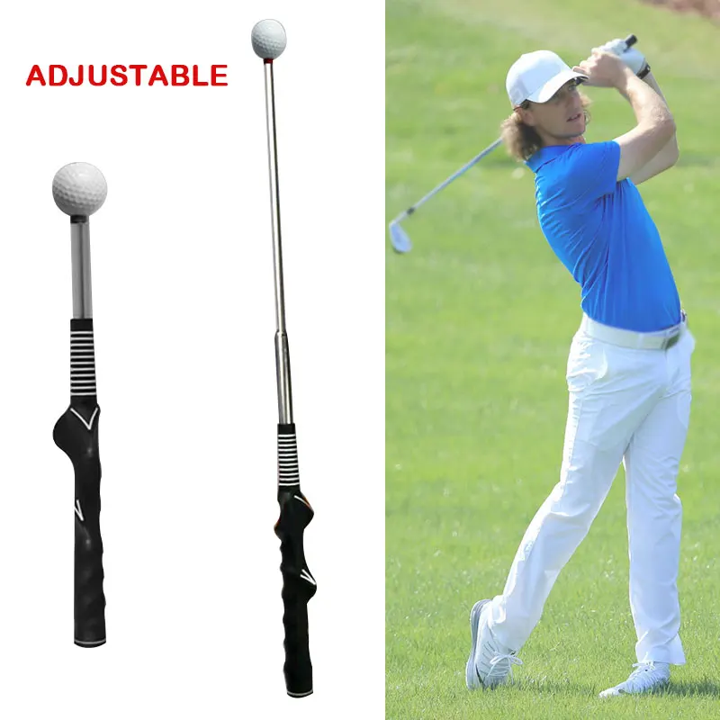 Golf Swing Trainer Golf Telescopic Pole Action Correction Device Trainging Aids Retractable Golf Club A229 Black Practical