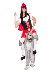 Носить талисмана волк ездить на костюмы для взрослых животных забавные Наряжаться модные брюки костюм
