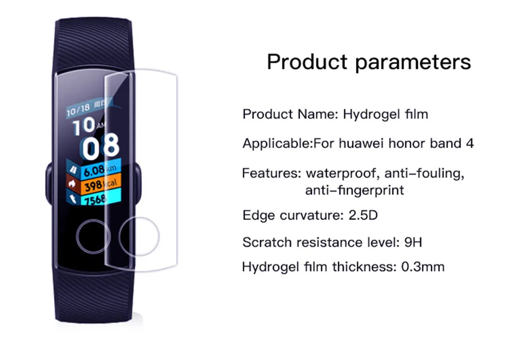 Пленка для huawei Honor Band 5 4, Защитная пленка для экрана, HD TPU, мягкая, против царапин, Ультра прозрачная защитная пленка для Honor Band 5 4