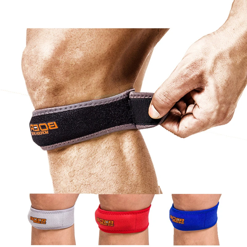 

BOER summer Sports Knee pad Patellar band Basketball volleyball fitness Running bandage silicone knee support protector sleeve