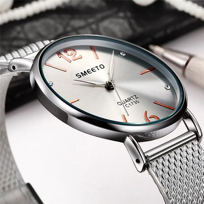 Women's watches brand luxury fashion ladies watch Leather Band Analog Quartz Vogue Wrist Watches Clock relogio masculino 3M29#N (1)