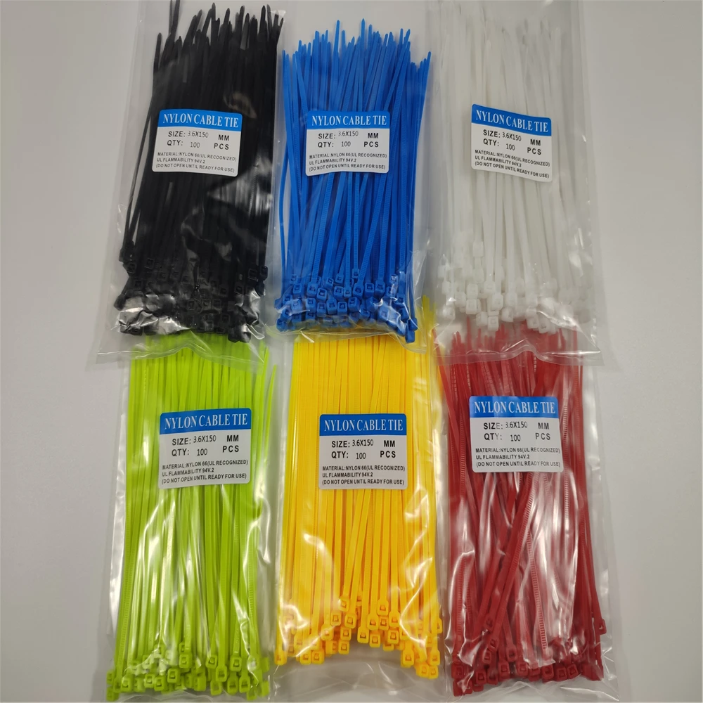 CCZDSL Пластиковые Кабельные стяжки на молнии 8 цветов 4 дюйма 3*100 мм самоблокирующиеся Нейлоновые кабельные стяжки на молнии кабельные стяжки нейлоновый провод