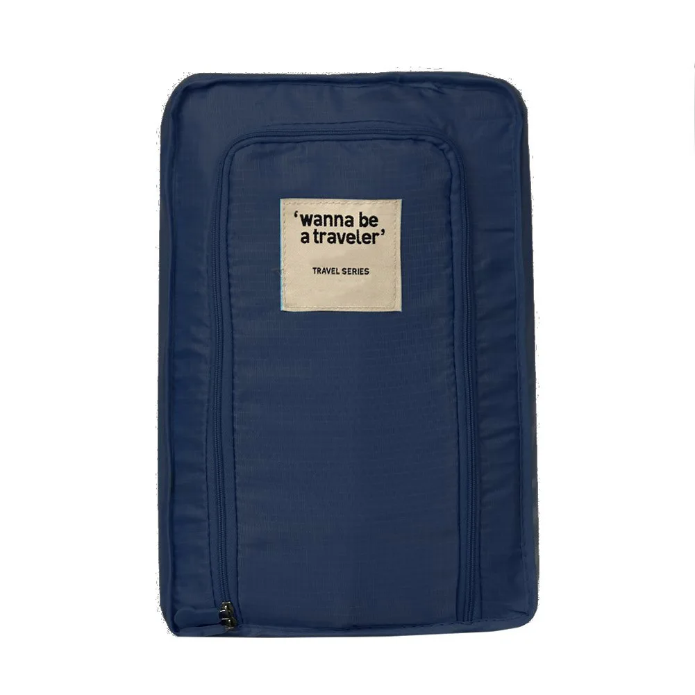 

Zipper Bag Organizer Shoes Holder Dark Blue Waterproof Nylon Travel bag