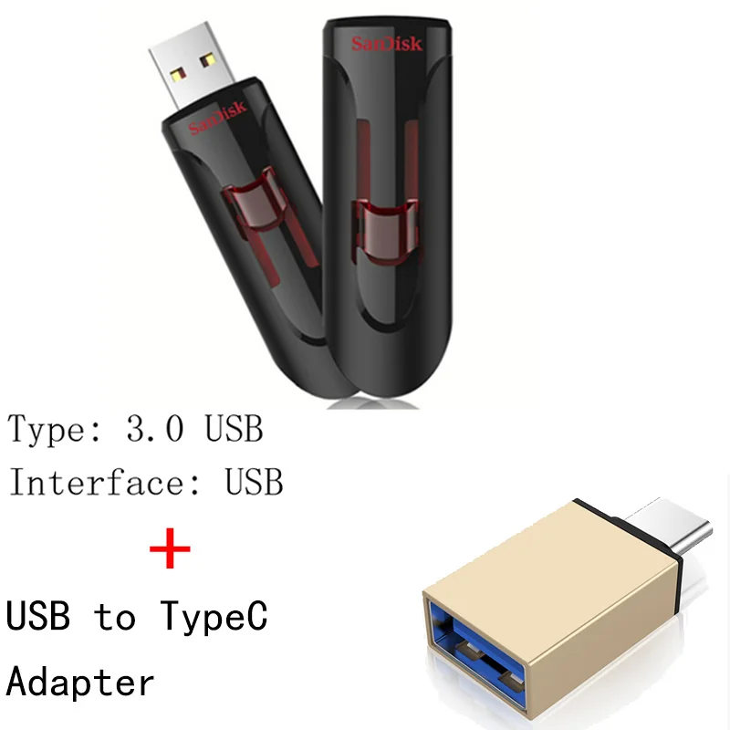 Двойной Флеш-накопитель SanDisk флеш-накопитель USB 3,0 128 Гб 64 ГБ 32 ГБ оперативной памяти, 16 Гб встроенной памяти, 150 МБ/с. ультра талант флеш-накопитель флеш-накопителей и флеш-накопитель флэш-диск U диск для ПК - Цвет: CZ600-B