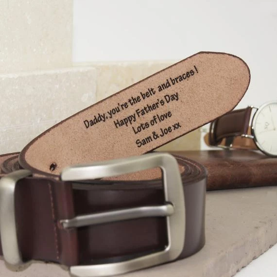 personalized mens leather belt