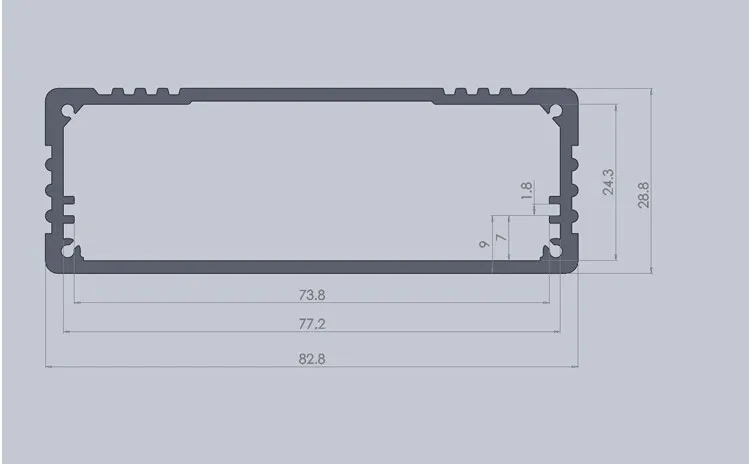 Алюминиевый экструзионный корпус 82.8x288xx90mm корпус питания PCB проект коробка электроника Сделай Сам корпус Новая