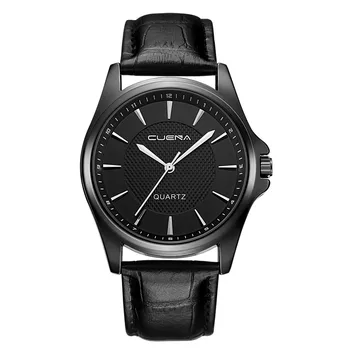 

Elegant Fashion Watch Men's Business Gift Top Grade PU Leather Military Casual Analog Quartz Wrist Watch Business Watches