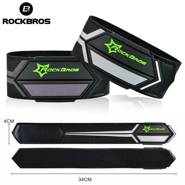 

ROCKBROS Bicycle Ankle Support Running Riding Reflective Sweatband Foot Safety Hand Pressurizable Bandage Belt Sports Protector