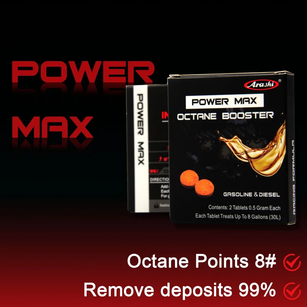 

6 Pack Arashi Gas Fuel Additive Remove Carbon Deposit Engine Oil Additive Injector Cleaner Reduce Fuel Consumption Power Max