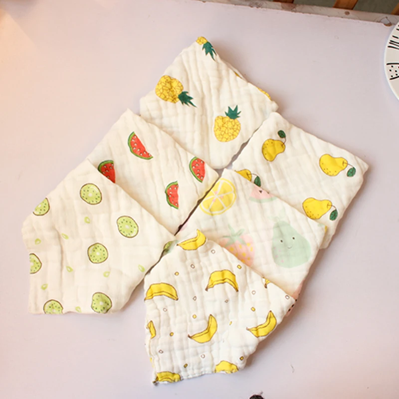 

6pcs Fruit Pattern Triangle Baby Bibs&Burp Cloths Bandana Bib Colorful Infant Boy Girls Soft Comfortable Waterproof Bib Bandanas