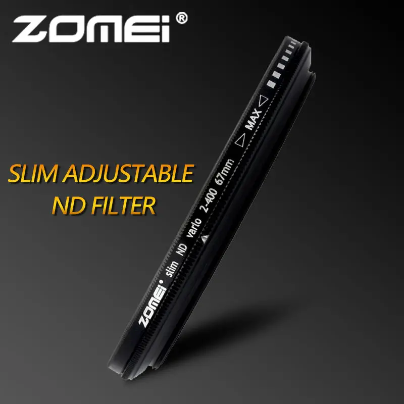 

ZOMEI 49/52/55/58/62/67/72/77/82mm ND Filter Fader Neutral Density Adjustable ND2-400 Variable Filter for Canon Nikon SLR Camera