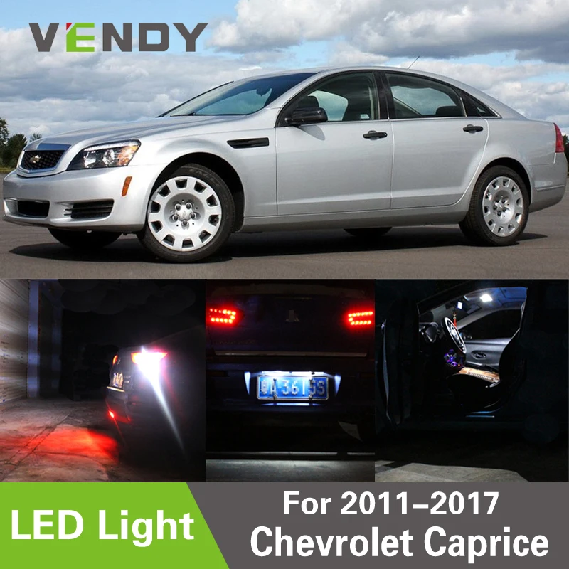 

VENDY 1pcs LED Light For 2011-2017 Chevrolet Caprice For Reverse Brake Parking Clearance License Plate Dome Map Trunk Bulb Lamp