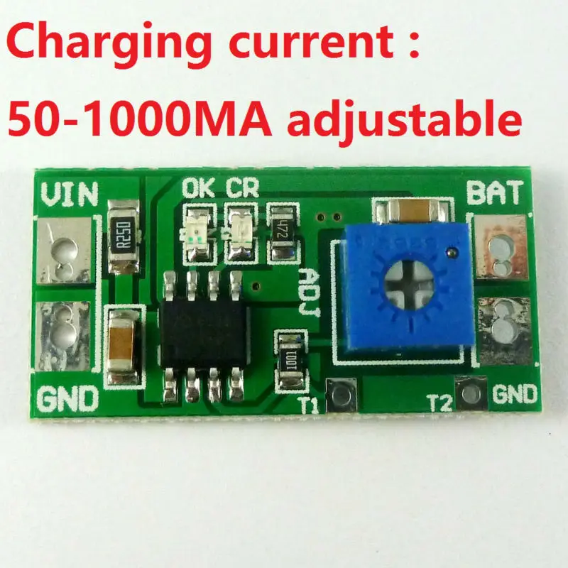 

50-1000MA Adjustable 3.7V 4.2V Li-ion Rechargeable lithium Battery Charger Module replace TP4056