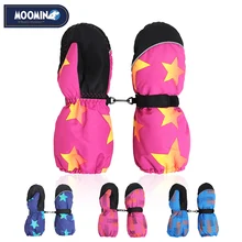 Moomin/ Новое поступление, зимние водонепроницаемые перчатки из полиэстера, теплые перчатки для мальчиков, Зимние перчатки для улицы