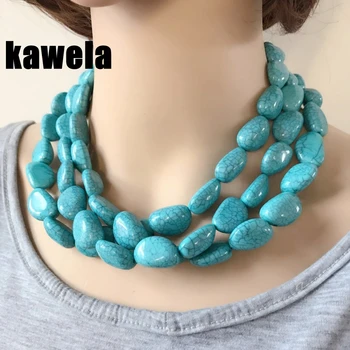 

Free Shipping New Design Three Layers Irregular Plastic Material Beads Choker Necklace