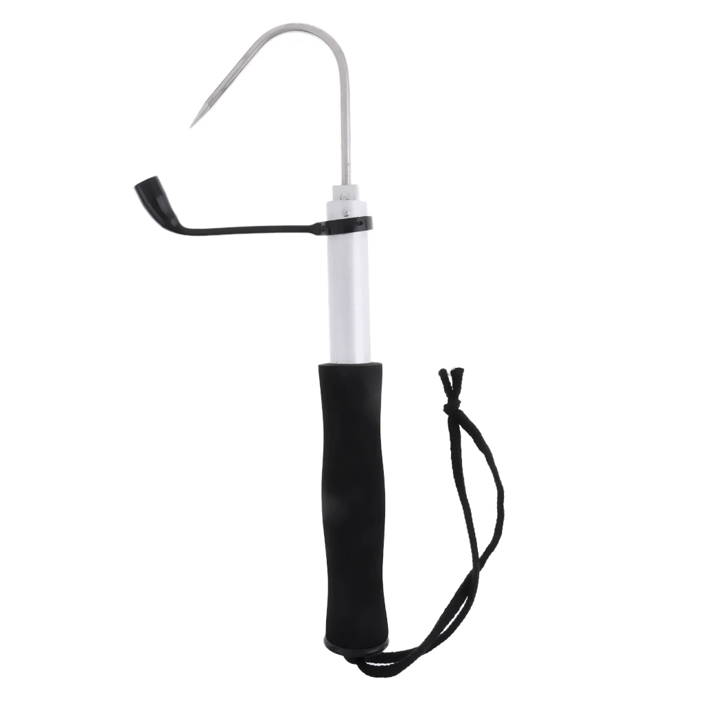 Telescopic Aluminum Heavy Duty Gaff with Stainless Steel Hook Spear Hooks Control Fishing Tackle Tool Garfio