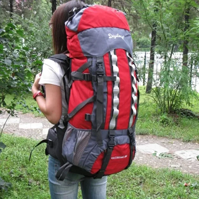 65L Outdoor Rock Climbing Mountaineering Bag Travel Luggage Oxford