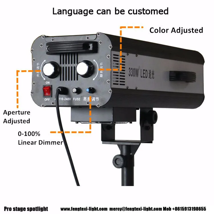 FTX Модернизированный 330 Вт Светодиодный светильник с возможностью отслеживания с мощностью 330 Вт светодиодный трекер F светильник чехол для свадьбы/театрального представления