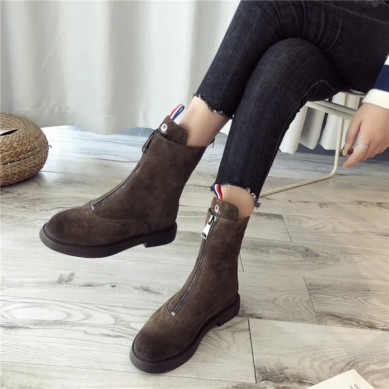 

Women Boots For Girls Ladies Walking casual suede leather casual spring autumn Women Boots fashion Winter Ankle Martins boots k3